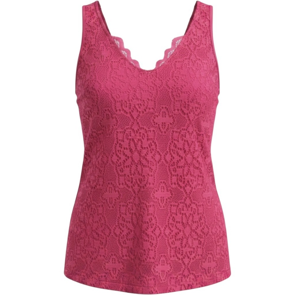 Petite Fuchsia Rose Lace Front Sleeveless Top PL NEW Layering Top Whimsy Work